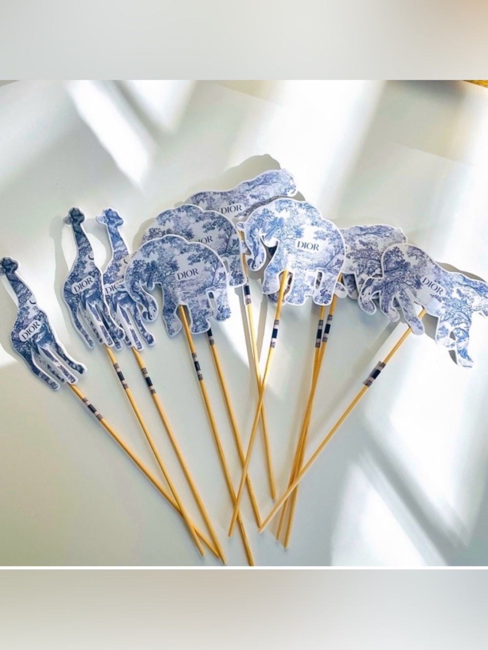 Limited Edition Dior Animal Decorative Sticks/ Cake Toppers w Fragrance
